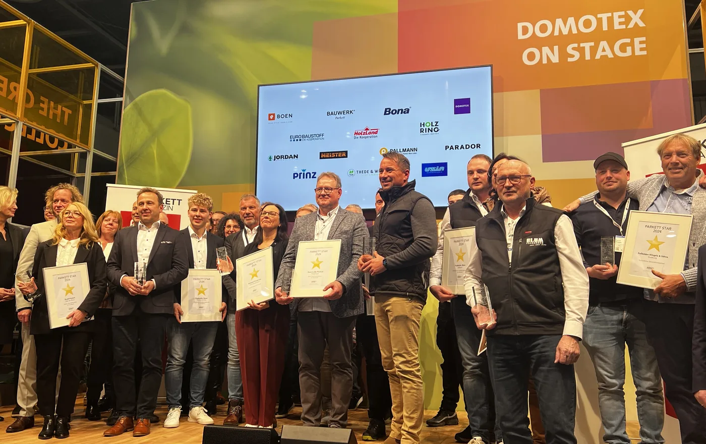 Fußbodenbau Rose als Preisträger des Parkett Star 2024 auf der DOMOTEX